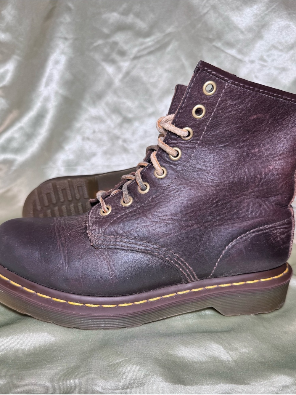 Doc Martens “For life” Classic Brown Leather Lace-Up Boots with Leather Laces 38 - Picture 8 of 12